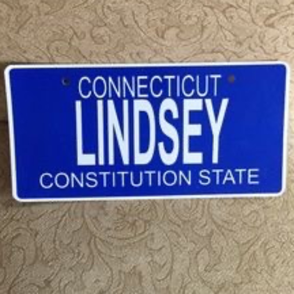 Lindsey License Plate Connecticut